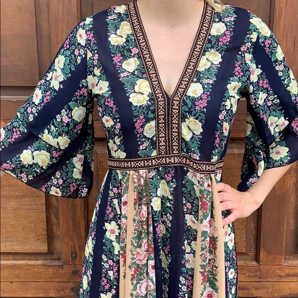 Coeur De Vague floral midi dress - Picture 3 of 12
